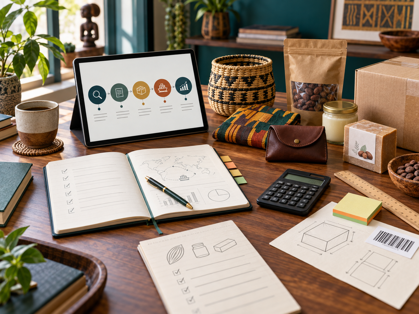 Export planning tools, checklists and Ghana-made product samples